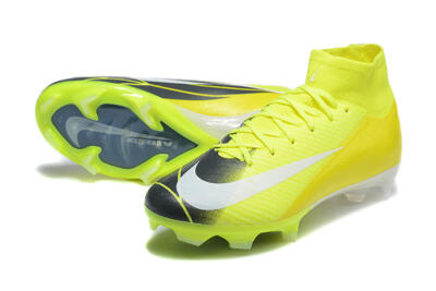 Men's Nike Air Zoom Mercurial Superfly 10 Elite FG Firm Ground High-Tops Football Boots - Yellow/Black/White