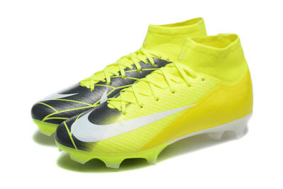 Men's Nike Air Zoom Mercurial Superfly 10 Elite FG Firm Ground High-Tops Football Boots - Yellow/Black/White