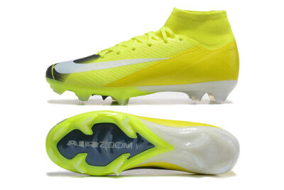 Men's Nike Air Zoom Mercurial Superfly 10 Elite FG Firm Ground High-Tops Football Boots - Yellow/Black/White