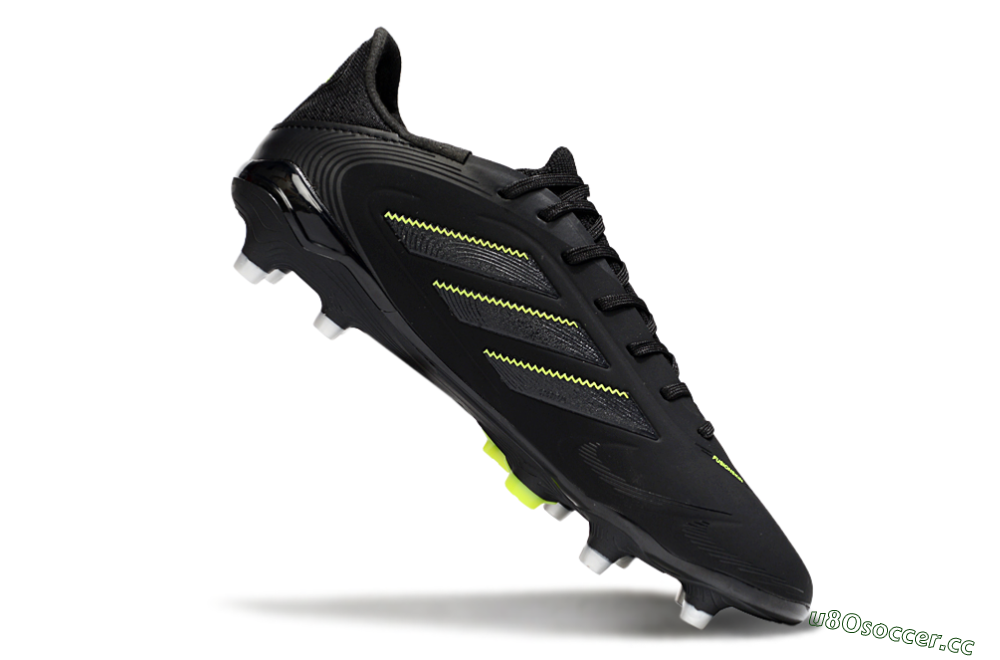 Men's Adidas Copa Pure 3 Elite FG Firm Ground Low-Tops Football Boots - Black/Grey/Yellow 4