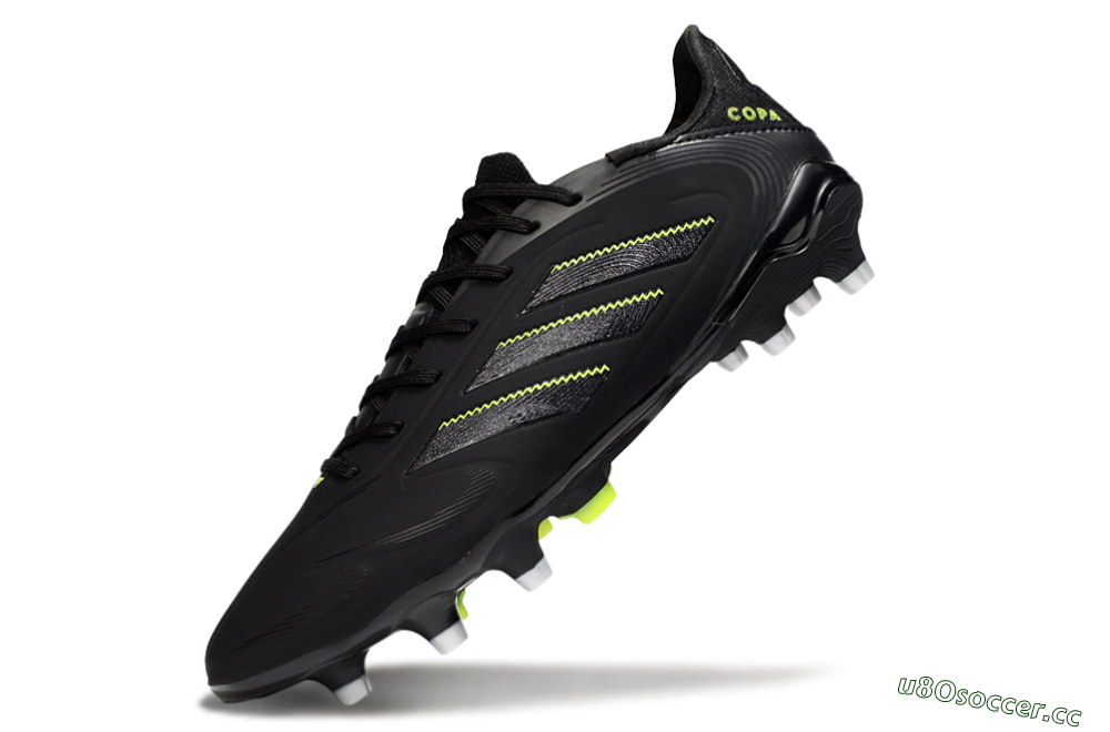 Men's Adidas Copa Pure 3 Elite FG Firm Ground Low-Tops Football Boots - Black/Grey/Yellow 5