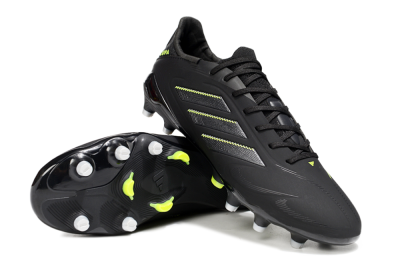 Men's Adidas Copa Pure 3 Elite FG Firm Ground Low-Tops Football Boots - Black/Grey/Yellow