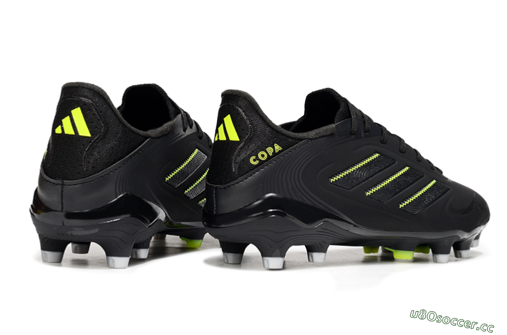 Men's Adidas Copa Pure 3 Elite FG Firm Ground Low-Tops Football Boots - Black/Grey/Yellow 6
