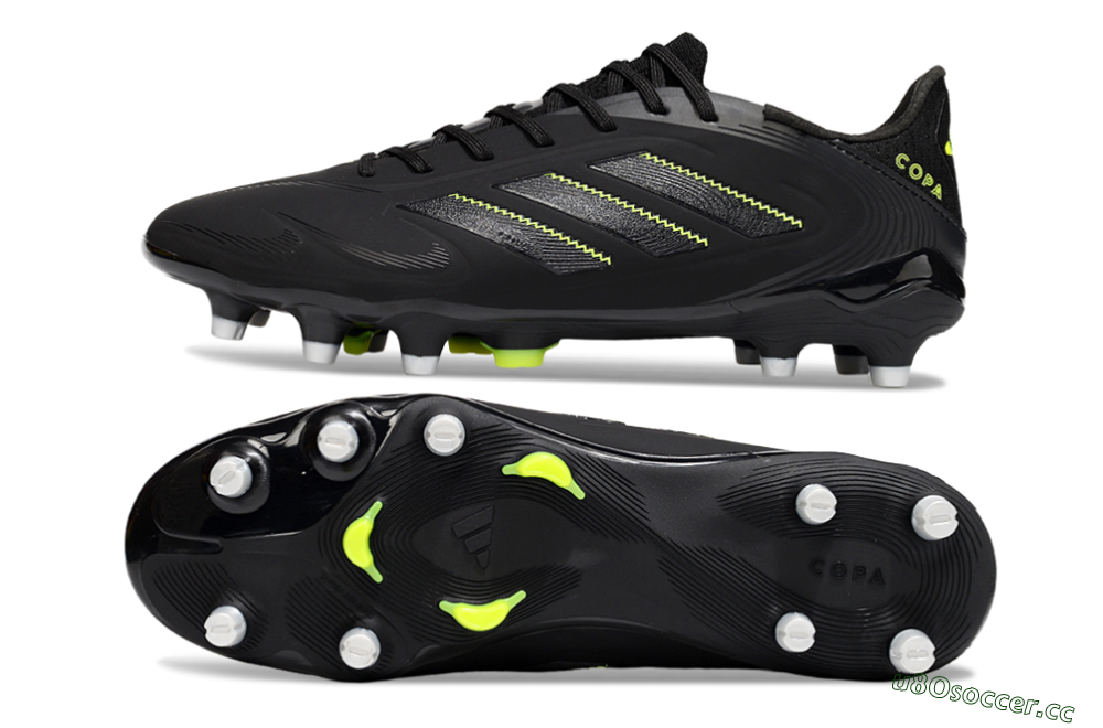 Men's Adidas Copa Pure 3 Elite FG Firm Ground Low-Tops Football Boots - Black/Grey/Yellow 1
