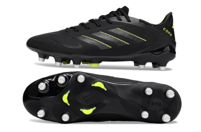Men's Adidas Copa Pure 3 Elite FG Firm Ground Low-Tops Football Boots - Black/Grey/Yellow