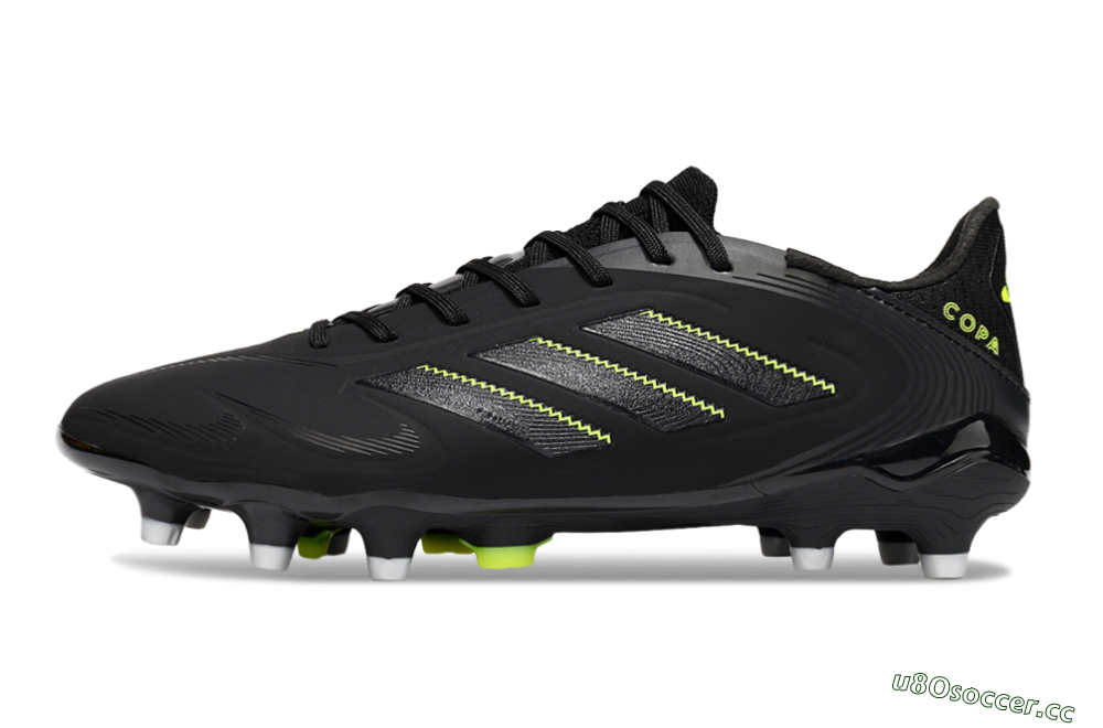 Men's Adidas Copa Pure 3 Elite FG Firm Ground Low-Tops Football Boots - Black/Grey/Yellow 0