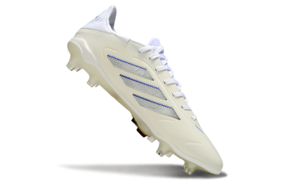 Men's Adidas Copa Pure 3 Elite FG Firm Ground Low-Tops Football Boots - Beige/Silver/Blue