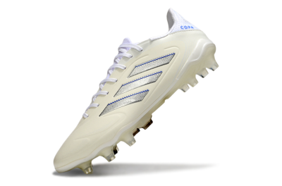 Men's Adidas Copa Pure 3 Elite FG Firm Ground Low-Tops Football Boots - Beige/Silver/Blue