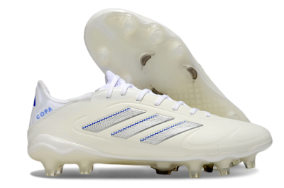 Men's Adidas Copa Pure 3 Elite FG Firm Ground Low-Tops Football Boots - Beige/Silver/Blue