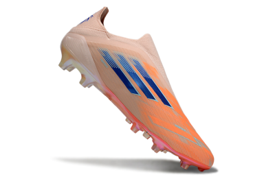 Men's Adidas F50+ Elite Laceless FG Firm Ground Low-Tops Football Boots - Pink/Orange/Blue