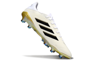 Men's Adidas Copa Pure 3 Elite FG Firm Ground Low-Tops Football Boots - Beige/Black/Gold