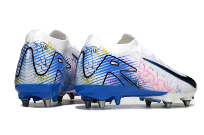 Men's Nike Air Zoom Mercurial Vapor 16 Elite SG Soft Ground Low-Tops Football Boots - White/Black/Blue