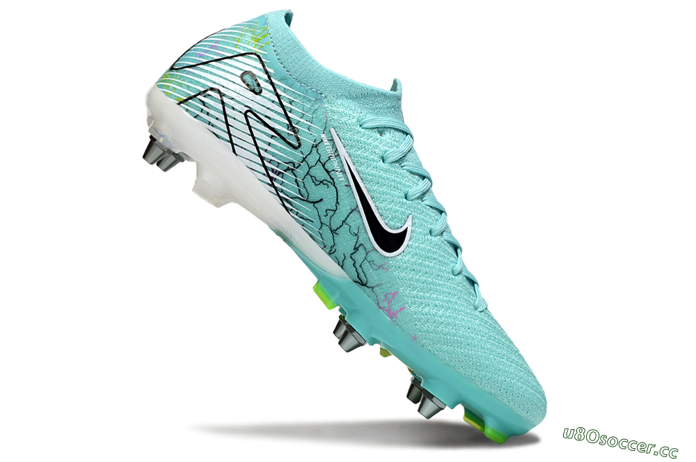 Men's Nike Air Zoom Mercurial Vapor 16 Elite SG Soft Ground Low-Tops Football Boots - Jade/Black/White 4