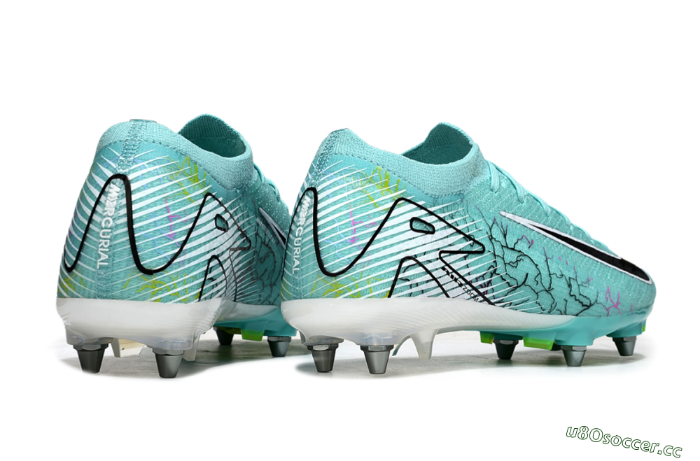 Men's Nike Air Zoom Mercurial Vapor 16 Elite SG Soft Ground Low-Tops Football Boots - Jade/Black/White 6
