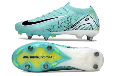 Men's Nike Air Zoom Mercurial Vapor 16 Elite SG Soft Ground Low-Tops Football Boots - Jade/Black/White