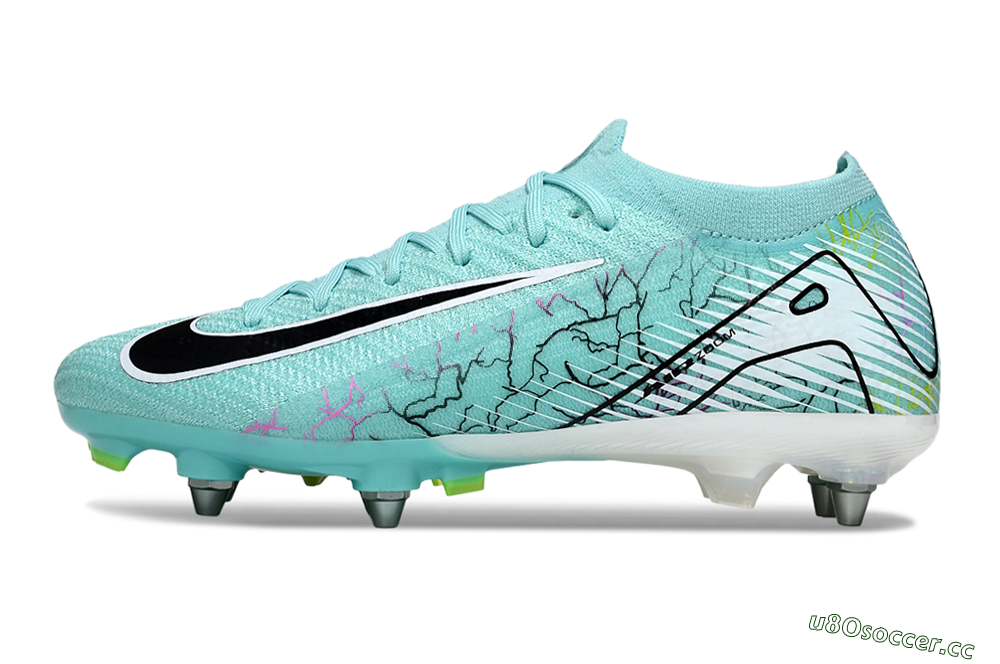 Men's Nike Air Zoom Mercurial Vapor 16 Elite SG Soft Ground Low-Tops Football Boots - Jade/Black/White 0