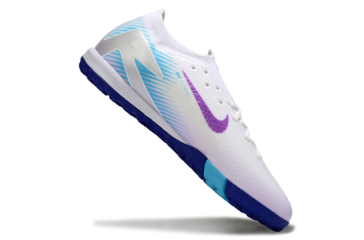 Men's Nike Air Zoom Mercurial Vapor 16 Elite TF Artificial Turf Low-Tops Football Shoes - White/Purple/Silver