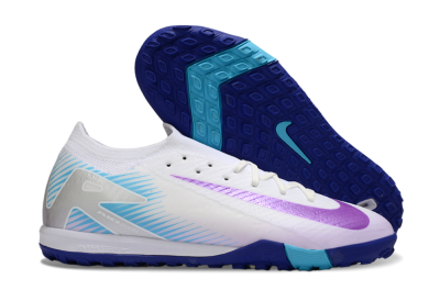Men's Nike Air Zoom Mercurial Vapor 16 Elite TF Artificial Turf Low-Tops Football Shoes - White/Purple/Silver
