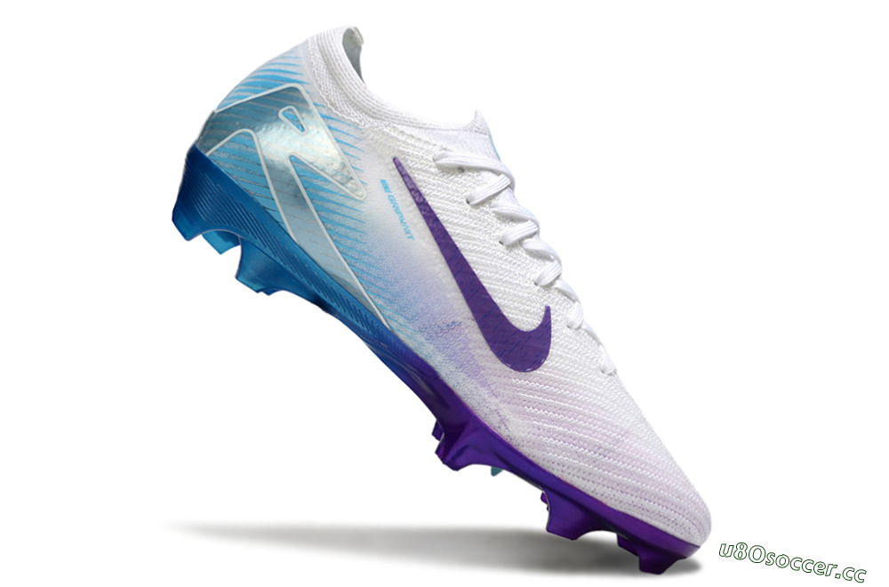 Men's Nike Air Zoom Mercurial Vapor 16 Elite FG Firm Ground Low-Tops Football Boots - White/Purple/Jade 4