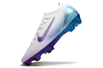 Men's Nike Air Zoom Mercurial Vapor 16 Elite FG Firm Ground Low-Tops Football Boots - White/Purple/Jade