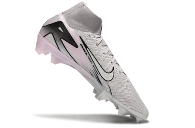 Unisex Nike Air Zoom Mercurial Superfly 10 Elite FG Firm Ground High-Tops Football Boots - Grey/Black/Pink