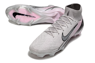Unisex Nike Air Zoom Mercurial Superfly 10 Elite FG Firm Ground High-Tops Football Boots - Grey/Black/Pink