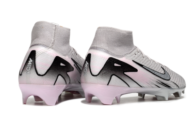 Unisex Nike Air Zoom Mercurial Superfly 10 Elite FG Firm Ground High-Tops Football Boots - Grey/Black/Pink