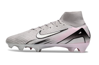 Unisex Nike Air Zoom Mercurial Superfly 10 Elite FG Firm Ground High-Tops Football Boots - Grey/Black/Pink