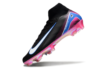 Unisex Nike Air Zoom Mercurial Superfly 10 Elite FG Firm Ground High-Tops Football Boots - Black/White/Blue/Pink