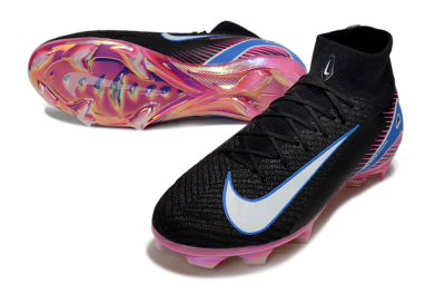 Unisex Nike Air Zoom Mercurial Superfly 10 Elite FG Firm Ground High-Tops Football Boots - Black/White/Blue/Pink