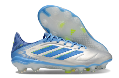 Men's Adidas Copa Pure 3 Elite FG Firm Ground Low-Tops Football Boots - Silver/Blue/Yellow