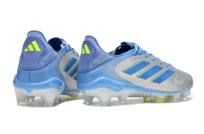 Men's Adidas Copa Pure 3 Elite FG Firm Ground Low-Tops Football Boots - Silver/Blue/Yellow