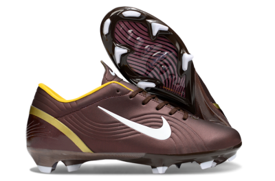 Men's Nike Mercurial Vapor 1 Elite FG Firm Ground Low-Tops Football Boots - Brown/White/Yellow