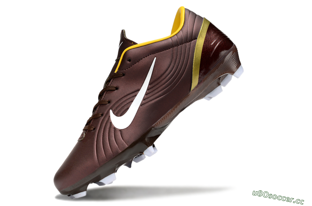 Men's Nike Mercurial Vapor 1 Elite FG Firm Ground Low-Tops Football Boots - Brown/White/Yellow 5