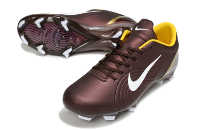 Men's Nike Mercurial Vapor 1 Elite FG Firm Ground Low-Tops Football Boots - Brown/White/Yellow