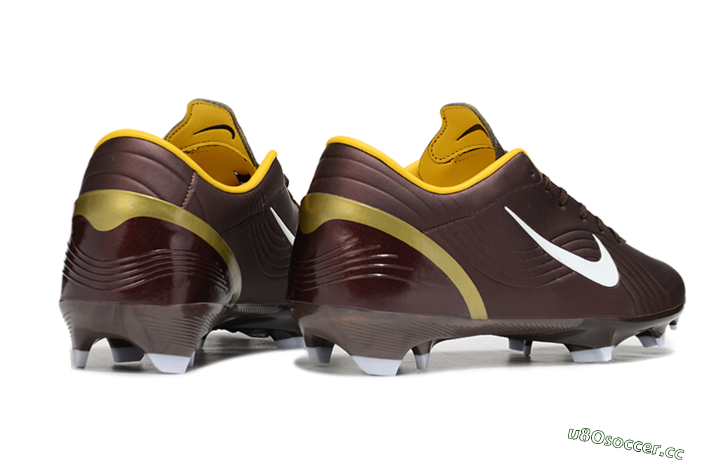 Men's Nike Mercurial Vapor 1 Elite FG Firm Ground Low-Tops Football Boots - Brown/White/Yellow 6