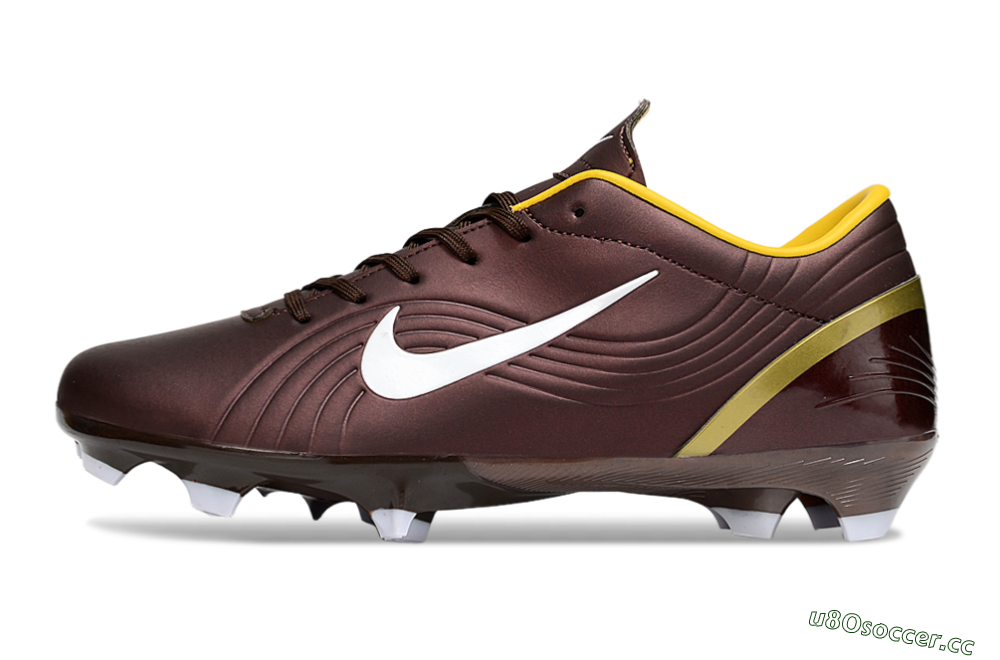 Men's Nike Mercurial Vapor 1 Elite FG Firm Ground Low-Tops Football Boots - Brown/White/Yellow 0