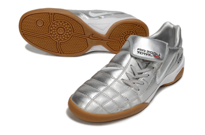 Men's Nike Air Zoom Total 90 III IC Indoor & Futsal Low-Tops Football Shoes - Silver/White