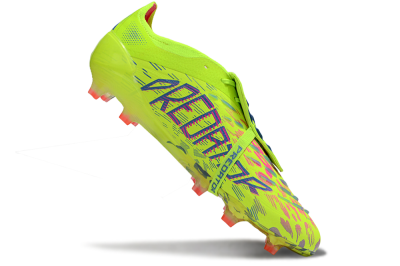 Men's Adidas Predator 25 Elite Foldover Tongue FG Firm Ground Low-Tops Football Boots - Yellow/Blue/Red