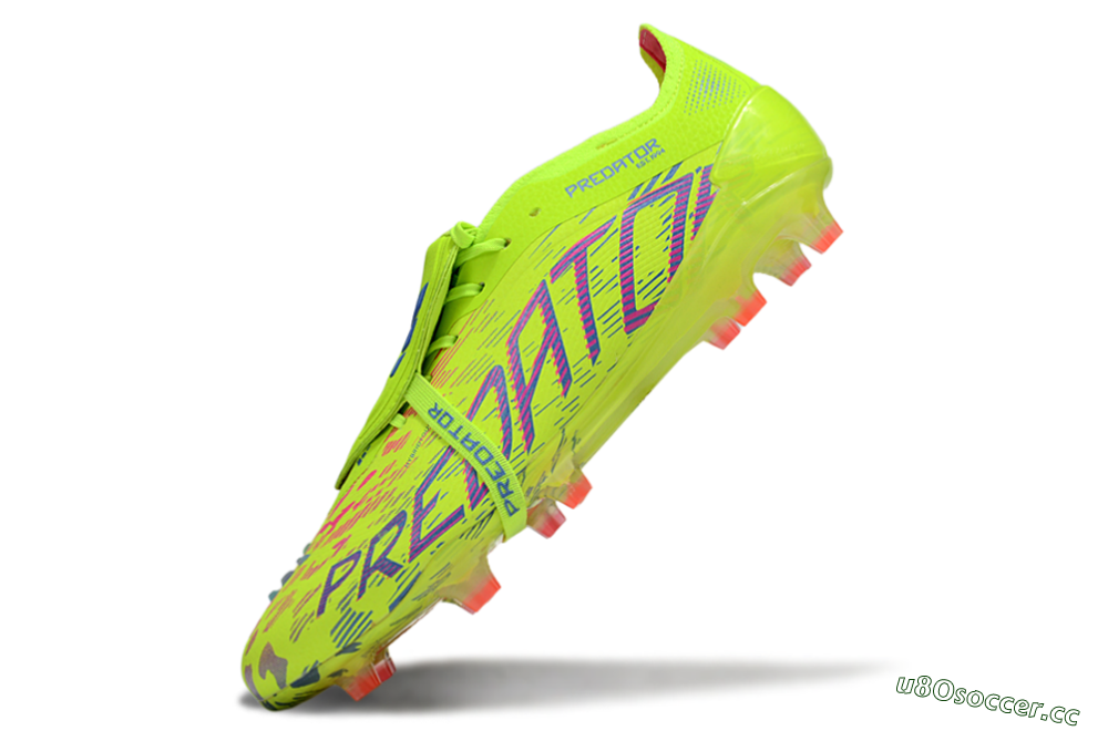 Men's Adidas Predator 25 Elite Foldover Tongue FG Firm Ground Low-Tops Football Boots - Yellow/Blue/Red 5