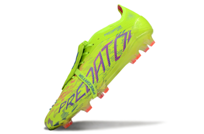 Men's Adidas Predator 25 Elite Foldover Tongue FG Firm Ground Low-Tops Football Boots - Yellow/Blue/Red