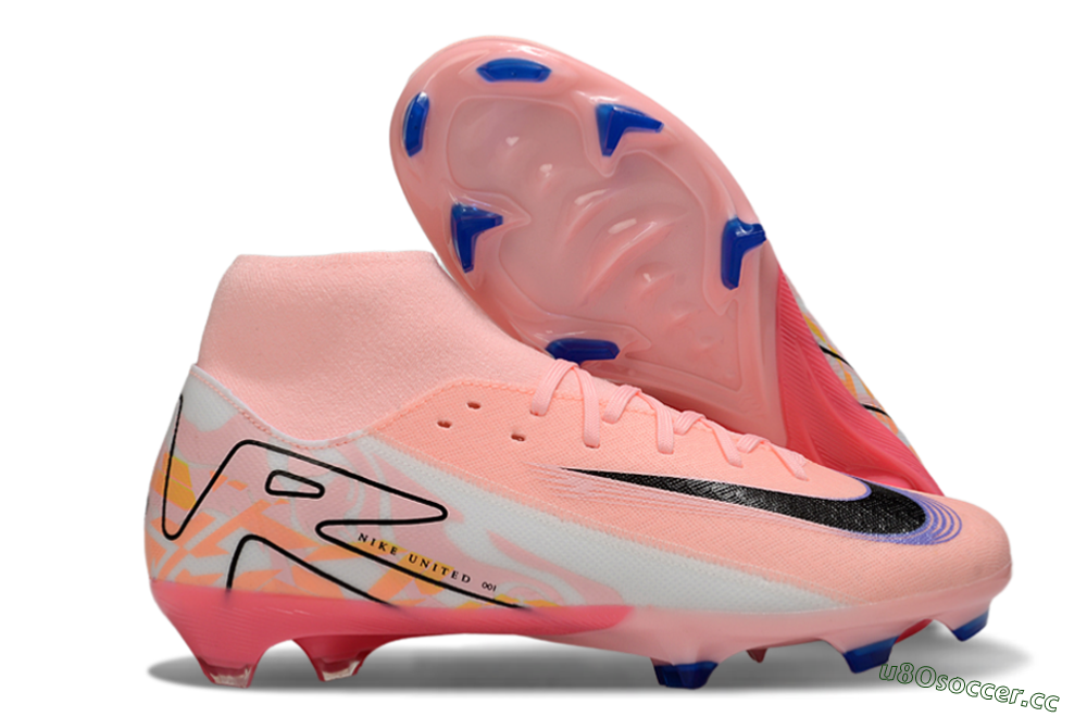 Men's Nike Air Zoom Mercurial Superfly 10 Elite FG Firm Ground High-Tops Football Boots - Pink/Purple/White 2