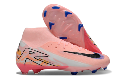 Men's Nike Air Zoom Mercurial Superfly 10 Elite FG Firm Ground High-Tops Football Boots - Pink/Purple/White