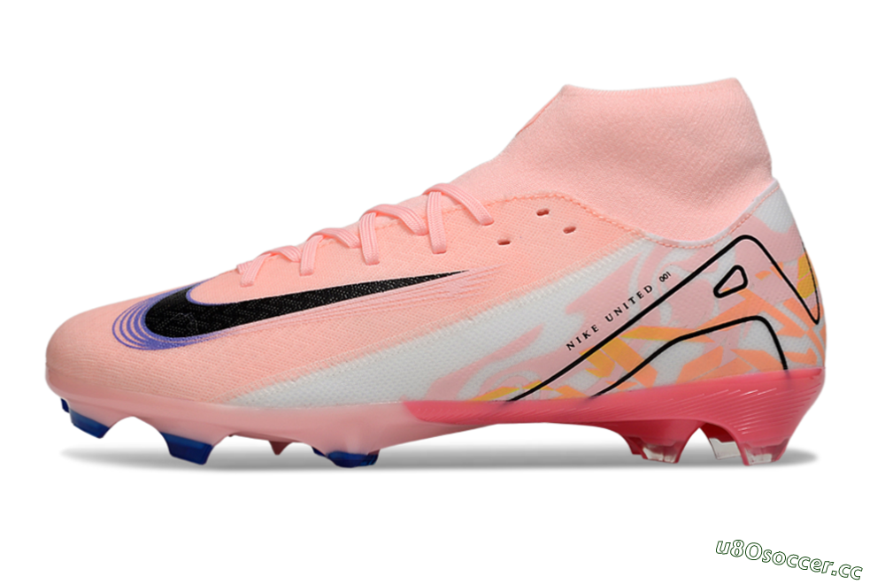 Men's Nike Air Zoom Mercurial Superfly 10 Elite FG Firm Ground High-Tops Football Boots - Pink/Purple/White 0