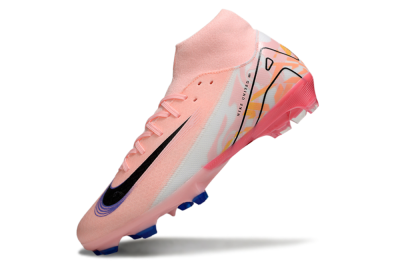 Men's Nike Air Zoom Mercurial Superfly 10 Elite FG Firm Ground High-Tops Football Boots - Pink/Purple/White