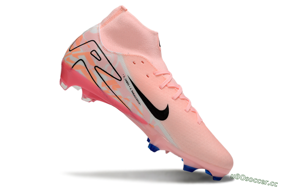 Men's Nike Air Zoom Mercurial Superfly 10 Elite FG Firm Ground High-Tops Football Boots - Pink/Purple/White 4
