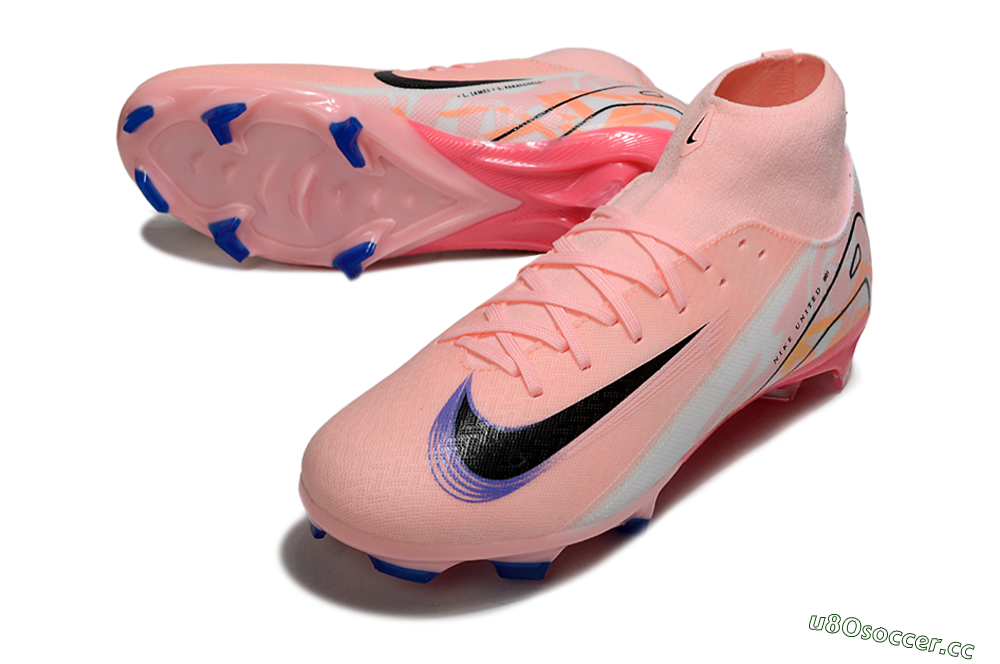Men's Nike Air Zoom Mercurial Superfly 10 Elite FG Firm Ground High-Tops Football Boots - Pink/Purple/White 3