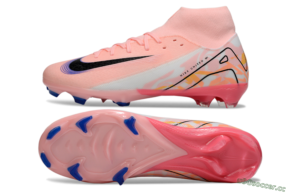 Men's Nike Air Zoom Mercurial Superfly 10 Elite FG Firm Ground High-Tops Football Boots - Pink/Purple/White 1