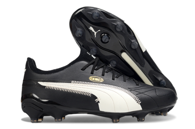 Men's AOF x Puma King Ultimate FG Firm Ground Low-Tops Football Boots - Black/White