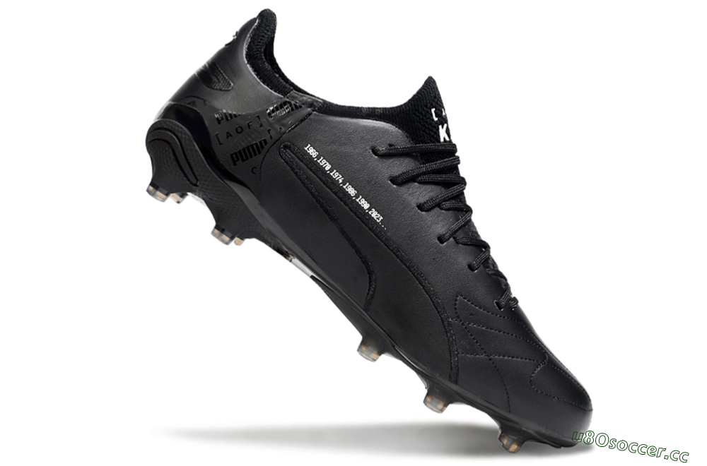 Men's AOF x Puma King Ultimate FG Firm Ground Low-Tops Football Boots - Black/White 4